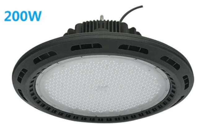 (image for) 200W UFO LED High Bay Light Fixture 17000LM CRI>80 IP65 Waterproof 100-277VAC Non-Dimmable for Warehouse & Supermarket